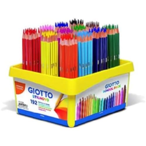 Crayons de couleur Giotto Stilnovo boîte de 16 coloris pour la classe