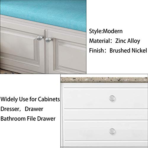 Homdiy 10 Pack Brushed Nickel Cabinet Knobs Cupboard Knobs Silver Cabinet Knobs - Hd6050Snb Kitchen Cabinet Door Knobs Brushed Nickel Hardware Round Knobs #TOP3