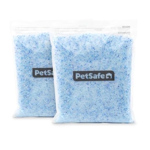 PetSafe - Litière pour Chat Cristal Non-Agglomérante Bleue Haut De Gamme Scoopfree, en Gel de silice, 99% Moins de poussière, Liquide absorbé et excréments déssèché, Lot de 2 sachets