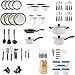 Essential Total Kitchen 83-Piece Combo Set (Black)