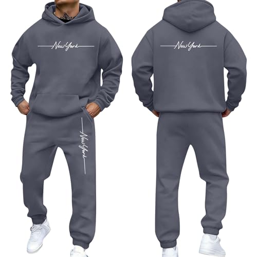 Ensemble streetwear homme sweat capuche et jogging deux pièces confortables