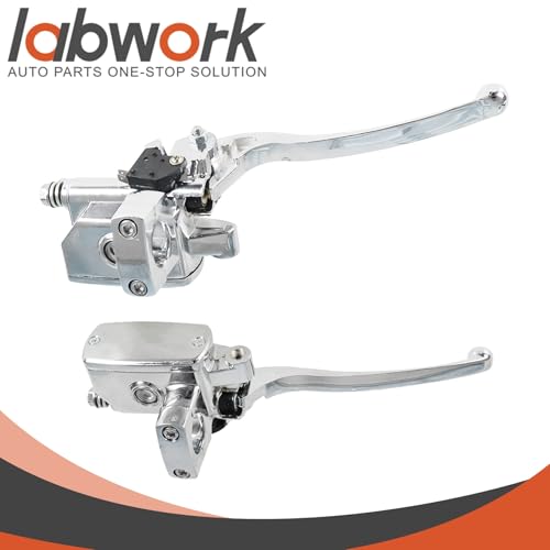 labwork 1 25mm Right and Left Set Universal Motorcycle Handlebar Hydraulic Brake and Clutch Master Cylinder - Thumbnail 4