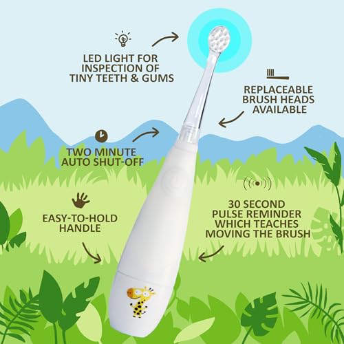 Image of Jack N' Jill Tickle Tooth Sonic Toothbrush, 1 Pack + Replacement Head