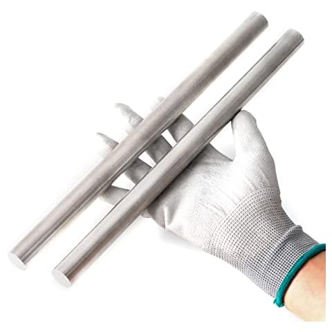 HYGMPDAS 6061 Aluminum Round Rod - 0.75" Diameter x 12''L, 2 PCS Aluminum Rods Cover