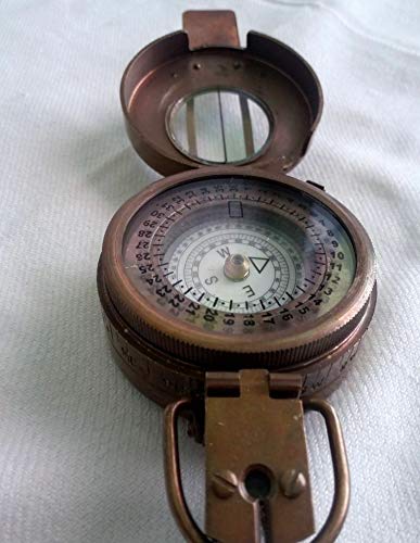SOLID BRASS NAUTICAL BRITISH MILITARY WW2 MARK III PRISMATIC POCKET COMPASS