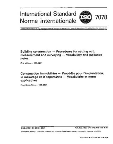 Amazon.com: ISO 7078:1985, Building construction - Procedures for ...