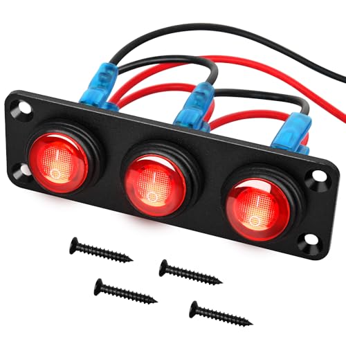 Image of Nilight 3 Gang Rocker Toggle Switch Panel Waterproof