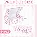 FYSUIMU 24 Pack Pink Bow Shipping Box Coquette Bow Mailing Box Corrugated Cardboard Box Mailers for Packaging Gift Wrap Craft Small Business, 6 x 4 x 2 inch