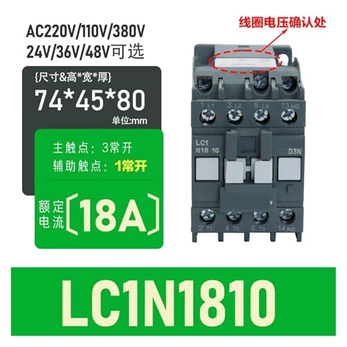 Contacteur AC 24V LC1N1810 triphasé pour circuit électrique - 2