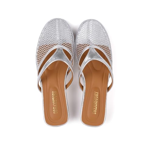 Image of DREAMSTORY Womens Beaded Flip Flops Beach Jeweled Thong Sandals
