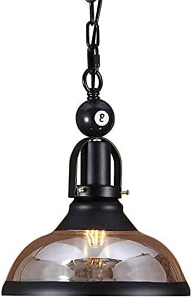 Lámpara colgante de techo con suspensión ajustable e iluminación ambiental retro de coñac