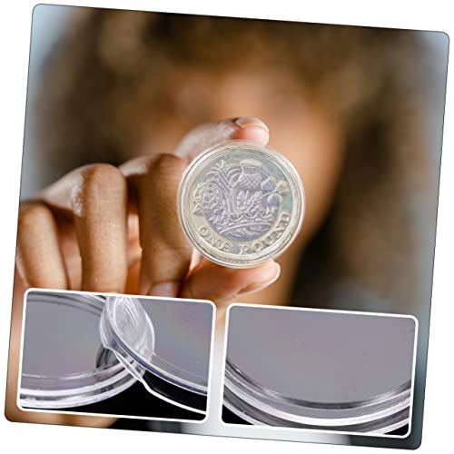 100 piezas cápsulas para monedas transparentes miniatura 5