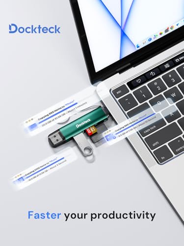 Image of Dockteck SD Card Reader, USB3.0, 3-Slot USB A /C to Micro SD Adapter,Green | 5G Super Speed, Memory Card Reader for UHS-I SD /Micro SD /SDHC /SDXC /MMC, OTG Support, Plug&Play,Compatible with Macbook iphone