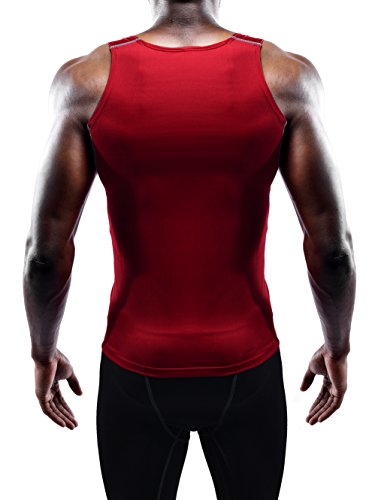 Image of NELEUS Men's 3 Pack Athletic Compression Under Base Layer Sport Tank Top