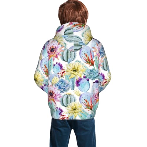 Cactus1 Kid Hoodies Boys Sweatshirts Girls Pullover with Pocket4
