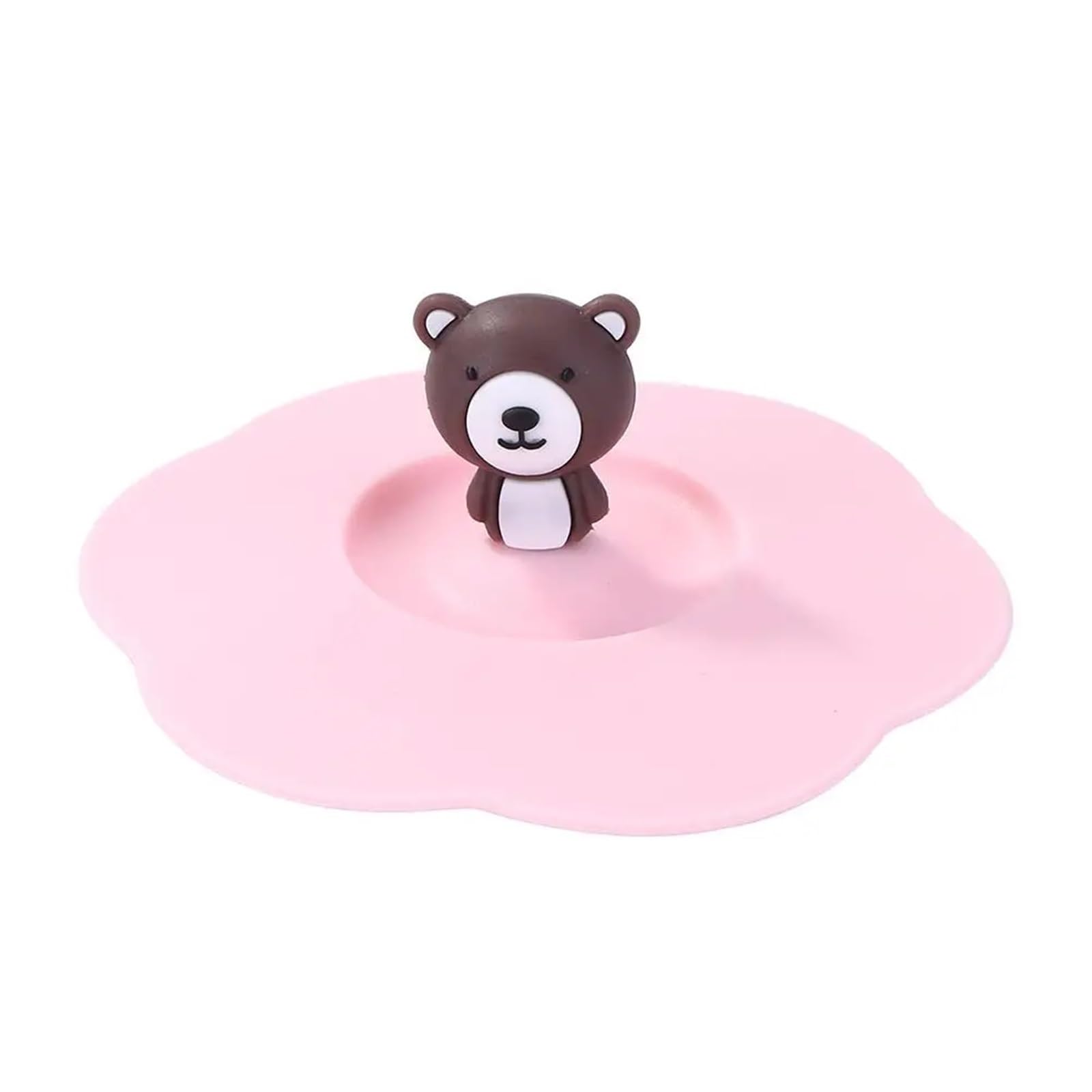 5Pcs Silicon Dust Proof Lids Cup Lid Cartoon Reusable Mug Cover Leakproof Tea Coffee Drinking Outdoor Drinkware Accessories for Cups(Color4)