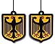 2er Set Auto Duftbaum Deutschland – Autoduft & Lufterfrischer Rückspiegel – Sandelholz Fruchtiger Duft – Bundesadler Design – Auto Duftanhänger gegen Gerüche