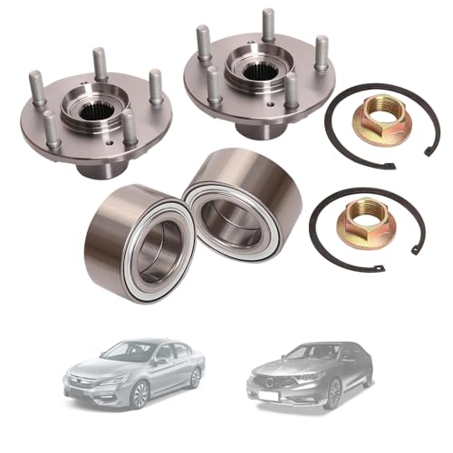 Front Wheel Hub Bearing Assembly Set of 2 FIT Honda
