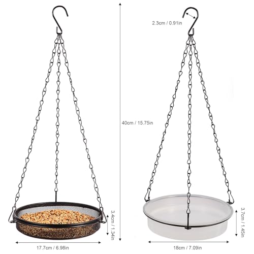 HRAYLTOP-2er-Set-Vogelfutterspender-zum-Aufhangen-18x18x3cm18cm-Metall-Vogelfutterhaus-fur-Vogel-Vogel-futterstelle-zur-ganzjahrigen-Vogeltranke-hangend-fur-Wildvogel-im-Garten | Dealmeister.io Alt tag für bilder post titel