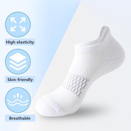 Image of Ankle Running Socks For Women, Athletic Wicking Thick Cushioned Low Cut With Tab Casual Sports Socks