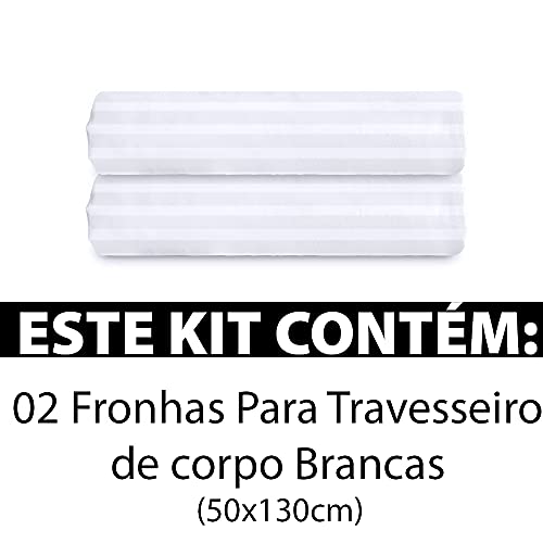 Kit 2 Fronhas Travesseiro De Corpo Percal 300 Fios 100% Algodão 50x130cm - bf Colchões…