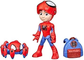 Marvel Spidey & His Amazing Friends Action Figures Superheroes + Villains (Choose Figure) (Spidey & Trace-E 2 Pack (4 inch)), Black