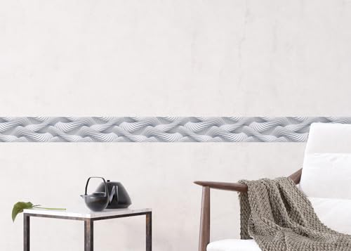 AG Design Selbstklebende Bordüre Knoten, WB 8228 | Wasserfest Dekoration für Wände, Möbel, Tapeten, Wandverkleidungen und Türen, Folie, Mehrfarbig | Breite 500 cm x Höhe 13.8 cm