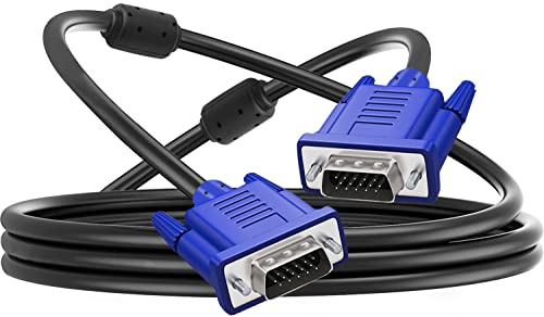 PASOW VGA to VGA Monitor Cable HD15 Male to Male for TV Computer Projector (10 Feet)