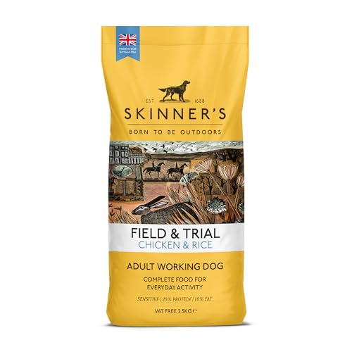 Skinners Field & Trial Chicken & Rice Complete Dry Adult Working Dog Food Sensitive Gentle Digestion 2.5kg