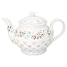 GreenGate - Dzbanek do herbaty - Sonia - porcelana - biały - 1 l