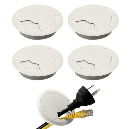 Image of Serplex 4Pcs Desk Grommets 2.36 inches Round Cable Grommets for Office