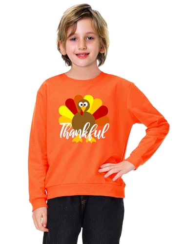 Image of Remimi Kids Halloween Sweatshirt Long Sleeve Thanksgiving Tops 3-14 Years