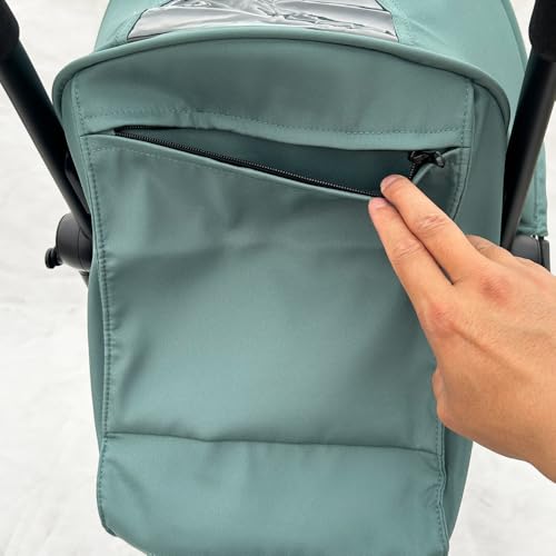 Image of Baby Stroller Seat Cushion and Canopy Compatible with Babyzen YOYO 2 and YOYO+, Pushchair Accessories Replacement Kit, Waterproof Double-Layer Fabric (Aqua Blue)