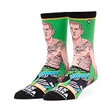 Odd Sox - Alex Pereira Crew Socks - UFC Fighter Novelty Apparel - Size Large - Comfy Cotton Blend - Fun Gift for MMA Fans