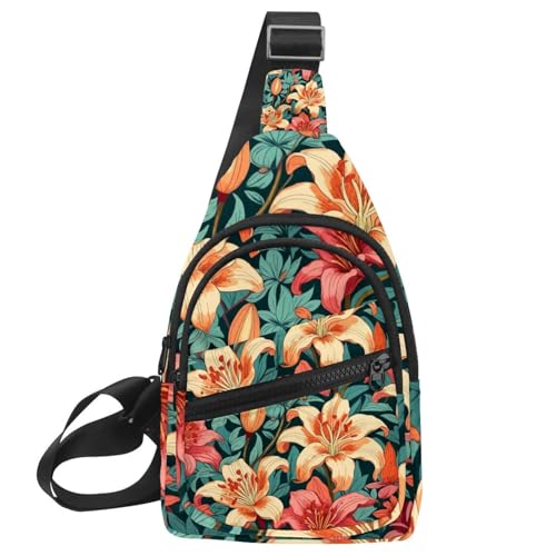 Mochila cruzada antirrebote para viajar y running Spring Garden Lily