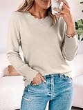 ANRABESS Sweaters for Women Fall Loose Fit Lightweight,Almond,M