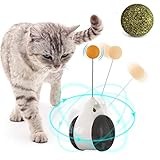 🐾 Rotazione irregolare di 360 °: la forma di questo giocattolo interattivo per gatti è progettata per essere un bicchiere. Può ruotare velocemente in senso orario e antiorario, anche la palla in cima girerà. Attira l'attenzione del tuo gattino, fai sentire il tuo animale domestico più interessante, energico, più agile.