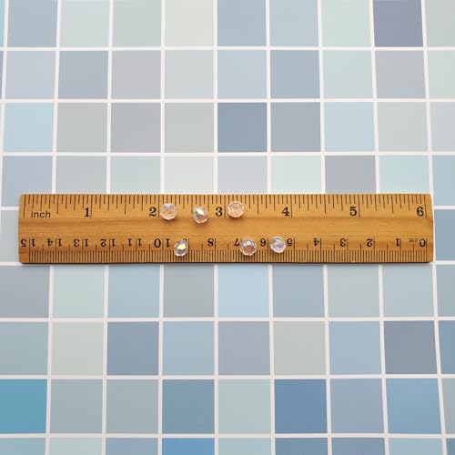 Image of 6mm White Rondelle Glass Beads for Jewelry Making 720pcs Faceted Briolette Shape Crytal Spacer Beads Assortments Supplies Accessories for Bracelet Necklace for Wholesale - AB Colour