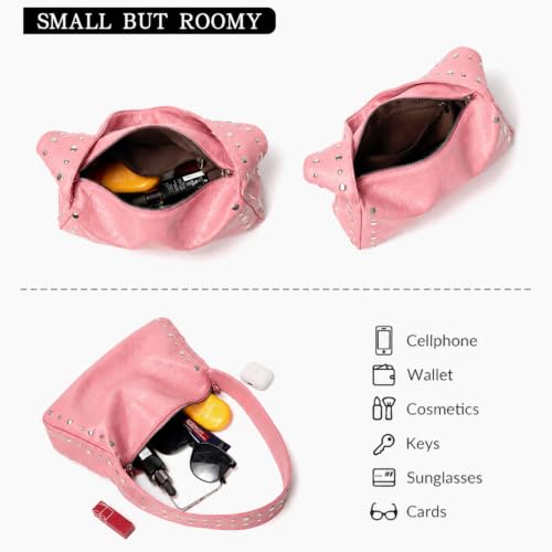 Image of Studded Purses For Women Y2k Shoulder Bag Small Vegan Leather Handbag