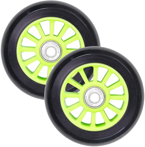 VOKUL 100mm Ersatzräder Pro Stunt Scooter Räder Reifen Kick Roller, Passend Razor/Cox/Hikole/Schildkröt und alle Freestyle Scooter mit 100mm Reifen - 2PCS Ersatz PVC Rollen Räder