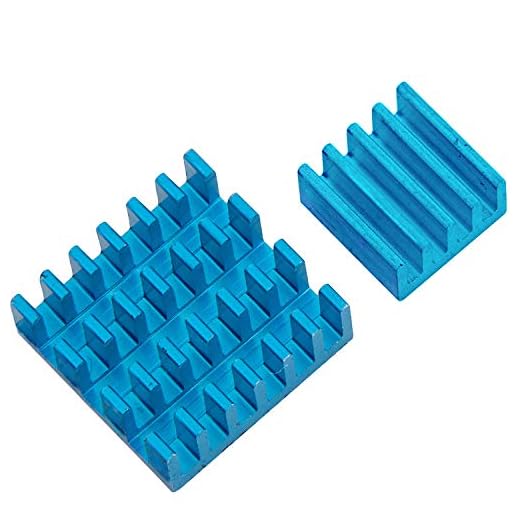 AZDelivery Set Passivo Alluminio Dissipatore blu In diverse misure compatibile con Raspberry Pi Modello A + B – da incollare