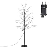 ECD Germany LED Drzewko 150 cm 360 Ciepło Biały Diody, Światła Indoor & Outdoor IP44 z Timerem - Dekoracyjne Oświetlenie