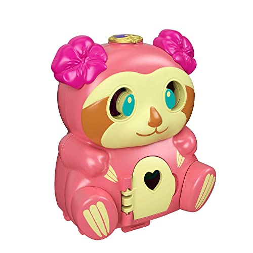 Polly Pocket Coffret Transformable réversible Paresseux des Tropiques avec Mini-Figurines Polly, Paresseux et Accessoires, Jouet Enfant, édition 2021, GTM59