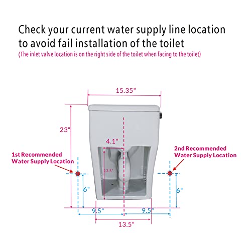 Inodoro de una pieza alargado WinZo WZ5081, 2 unidades, bajo perfil, alta eficiencia, descarga lateral simple de 1.28 galones por descarga, color blanco miniatura 5