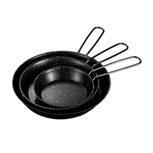 Fluxioxtna 3 sartenes antiadherentes para cocinar al aire libre, sartenes portátiles con mango extraíble, sartenes de calentamiento rápido para exteriores