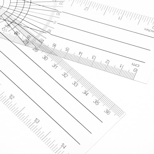Juego de 4 Goniómetros Plásticos de 8 Pulgadas con Protractor Plegable miniatura 3