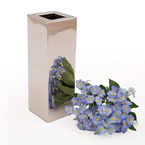 Rosemarie Schulz Petit vase décoratif argenté chromé (15 x 5 cm) Cover