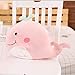 beauty eyes Kawaii Peluche Dinosauro Cuscino Giocattoli Peluche Ripiene Balena Maiale Pinguino Scaldamani Baby Doll Giocattoli Regali di Compleanno per I Bambini 33cm Balena Rosa