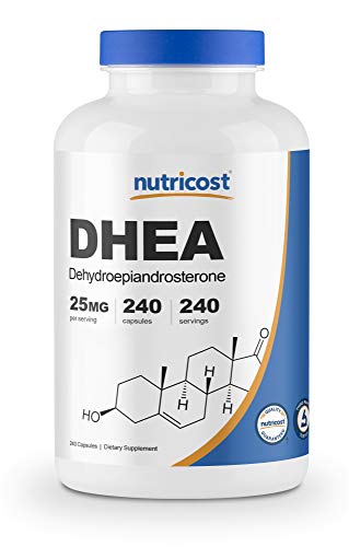 Nutricost DHEA 25mg, 240 Capsules - Gluten Free, Soy Free, Non-GMO, Supplement