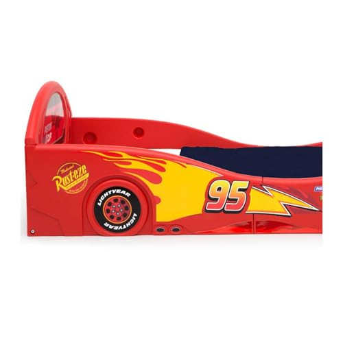 Image of Delta Children Toddler Bed Cars Lightning McQueen Plastic with Guardrails